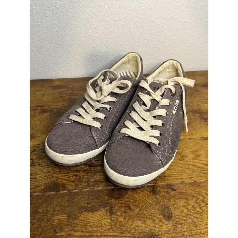 Taos Star Womens Shoes Beige Canvas Low Top Comfort Casual Sneakers Size 9.5